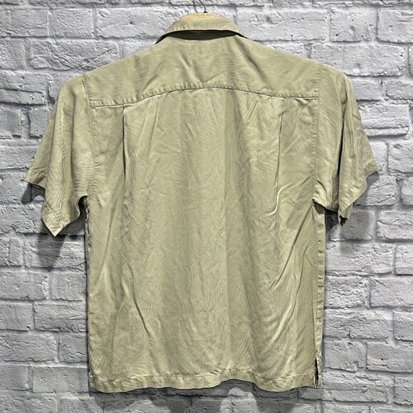 Tommy‎ Bahama Men Button Silk Short Sleeve Palm Tree Beach Hawaiian Size Medium - Picture 2 of 10